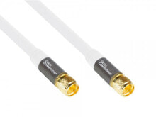 Wires, cables Alcasa GC-M2083 coaxial cable RG-6 2 m F White