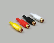 Accessories for cable channels 0105006/T Connettore RCA Presa dritta Poli 2 Giallo 1 pz., Female/Female, Yellow, 0.03 g
