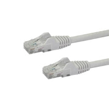 Cables & Interconnects StarTech.com 2m CAT6 Ethernet Cable - White CAT 6 Gigabit Ethernet Wire -650MHz 100W PoE RJ45 UTP Network/Patch Cord Snagless w/Strain Relief Fluke Tested/Wiring is UL Certified/TIA