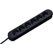 Sockets, switches and frames 381.147K, 1.5 m, 6 AC outlet(s), Black, 56 mm, 340 mm, 41 mm