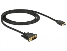 Cables & Interconnects DeLOCK 85582 video cable adapter 1 m HDMI Type A (Standard) DVI-D Black