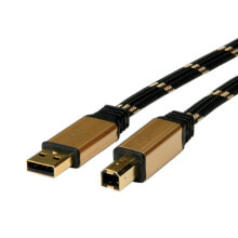 Cables & Interconnects ROLINE GOLD USB 2.0 Cable, A - B, M/M 1.8 m