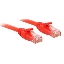 Cables & Interconnects Lindy Rj45/Rj45 Cat6 10m networking cable Red U/UTP (UTP)