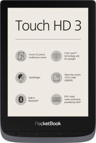 eBook Readers Pocketbook Touch HD 3 e-book reader Touchscreen 16 GB Wi-Fi Black, Grey