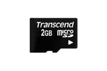 Memory Cards Transcend microSD Flash Card 2GB