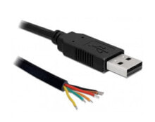 Cables & Interconnects DeLOCK 83116 serial cable Black 1.8 m USB 2.0 Serial-TTL