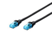Cables & Interconnects Digitus 3m Cat5e U/UTP networking cable Black U/UTP (UTP)