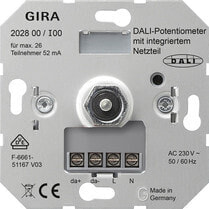 Light Bulbs GIRA 202800 dimmers Built-in Dimmer & switch Metallic