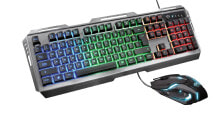 Keyboards and Mouse Kits Trust GXT 845 Tural, USB, Membrane, QWERTY, LED, Black, Mouse included