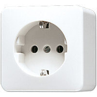Sockets, switches and frames JUNG 620 A WW, CEE 7/3, White, Duroplast, 250 V, 16 A, 61 mm