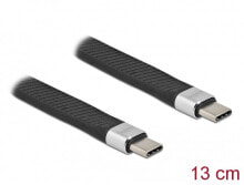 Cables or Connectors for Audio and Video Equipment DeLOCK 86939, 0.13 m, USB C, USB C, USB 3.2 Gen 2 (3.1 Gen 2), 10000 Mbit/s, Black