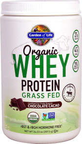 Whey Protein Garden of Life Organic Whey Protein Grass Fed Chocolate Cacao -- 12 Servings
