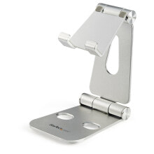 Tablet Holders and Stands StarTech.com Phone and Tablet Stand - Foldable Universal Mobile Device Holder for Smartphones & Tablets - Adjustable Multi-Angle Ergonomic Cell Phone Stand for Desk - Portable - Silver