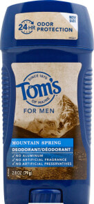 Deodorants Tom's of Maine Long Lasting Men's Wide Stick Deodorant Mountain Spring -- 2.8 oz