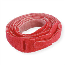 Wires, cables VELCRO Klettband Lasche 10 St. rot