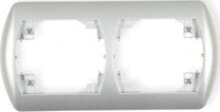 Sockets, switches and frames Karlik TREND Ramka pozioma podwójna srebrny 5RH-2