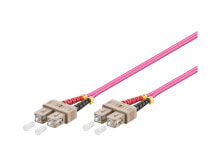 Cables & Interconnects Alcasa 5m SC/SC fibre optic cable OM4 Violet