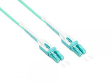 Cable channels Alcasa LW-U8075LC3 fibre optic cable 7.5 m 2x LC OM3 Aqua colour