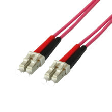 Cable channels LEONI LWL-Kbl 50µm OM4 Suhner LC/LC 3m - Cable - 3 m