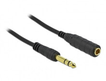 Cables or Connectors for Audio and Video Equipment DeLOCK 86766, 6.35mm, Male, 6.35mm, Female, 10 m, Black