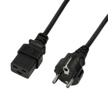 Cable channels LogiLink CP152 power cable Black 1.8 m CEE7/7 IEC C19