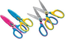 Scissors Tetis Nożyczki z etui 135mm niebiesko-różowe blister (GN265-NR)
