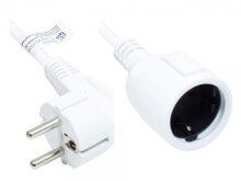 Wires, cables Alcasa P0102-W050, 5 m, Male/Female, Power plug type E+F, Power plug type F, H05VV-F3G, White
