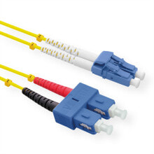 Wires, cables ROLINE 21.15.8793 fibre optic cable 3 m 2x SC 2x LC OS2 Yellow