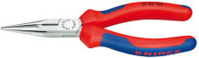 Thin pliers, round pliers and long pliers Knipex 25 02 140, Side-cutting pliers, Chromium-vanadium steel, Plastic, Blue/Red, 14 cm, 109 g