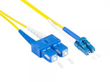 Network Equipment Models Alcasa LW-9075LS fibre optic cable 7.5 m 2x LC 2x SC OS2 Yellow