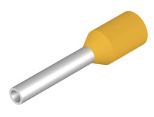 Accessories for cable channels Weidmüller H0.25/10T GE, Pin terminal, Straight, Metallic,Yellow, 0.25 mm², 1 cm, 8 mm