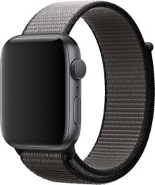 Smart Watches and Bands Provlékací sportovní řemínek pro Apple Watch - Černá / Šedá 38/40 мм