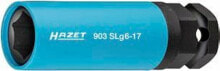 End Heads HAZET 903SLG-17, Impact socket, Blue, 1 head(s), 1/2", Metric, 17 mm