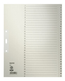 Sheet Protectors and Folders Leitz 12310085 tab index Numeric tab index Paper Grey