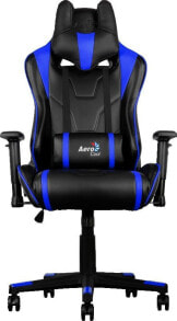 Computer chairs Aerocool AC220 AIR PC gaming chair Upholstered padded seat Black, Blue