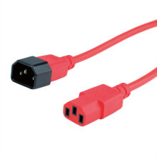 Wires, cables ROLINE 19.08.1531 power cable Red 3 m IEC 320