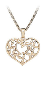 Premium Clothing and Shoes Bronze pendant made of silver Heart P0000976