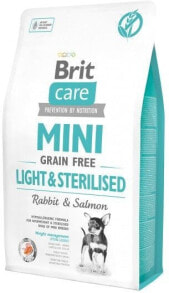 Dog Dry Food Brit Care Mini Light & Sterilised 2 kg Rabbit, Salmon