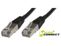 Cables & Interconnects Microconnect SSTP CAT6 2M. Cable length: 2 m, Cable standard: Cat6, Connector gender: Male/Male, Cable colour: Black