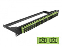 Accessories for telecommunications cabinets and racks DeLOCK 43397, Fiber, SC, Black, Green, Rack mounting, 1U, 482.6 mm