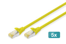 Cables & Interconnects Digitus DK-1644-A-070-Y-5, 7 m, Cat6a, S/FTP (S-STP), RJ-45, RJ-45, Yellow