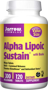 Antioxidants Jarrow Formulas Alpha Lipoic Sustain® with Biotin -- 300 mg - 120 Tablets