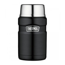 Thermoses and Thermomugs Стильный термос для еды с чашкой - матовый черный 710 мл