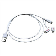 Wires, cables ROLINE 11.02.8329 USB cable 1 m USB 2.0 USB A Micro-USB B White