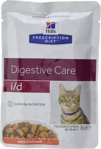 Wet Cat Food unknown Hills Prescription Diet Feline I/D Health Digestive Food for Cats 12 x 85 g Chicken