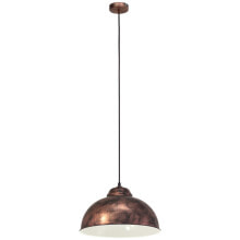Suspended ones EGLO Truro 2 suspension lighting Flexible mount E27 Copper, Stainless steel A, A+, A++, B, C, D, E