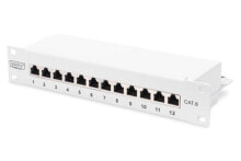 Cables or Connectors for Audio and Video Equipment Digitus DN-91612S-G patch panel 1U