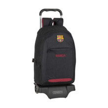 School Backpacks And Satchels Школьный рюкзак с колесиками 905 F.C. Barcelona Чёрный