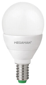 Bulbs Megaman MM21012. Bulb power: 5 W, Fitting/cap type: E14, Luminous flux: 270 lm, Light colour: White