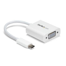 Cables & Interconnects StarTech.com USB-C to VGA Adapter - White